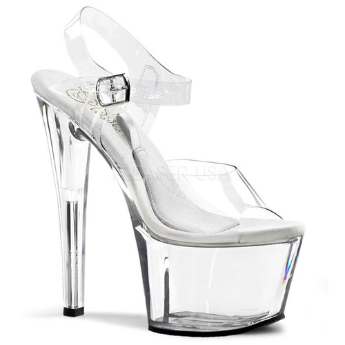 TREASURE CHEST-708, 7 inch high heel with 2.75 inch platform Ankle Strap Sandal