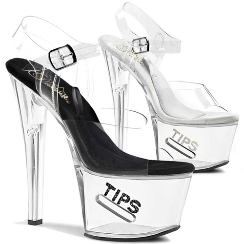 Stripper Shoes With Money Slot | TIP JAR-708-5 by Pleaser