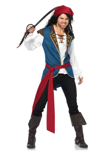 LA86637, Men's Pirate Scoundrel  By Leg Avenue