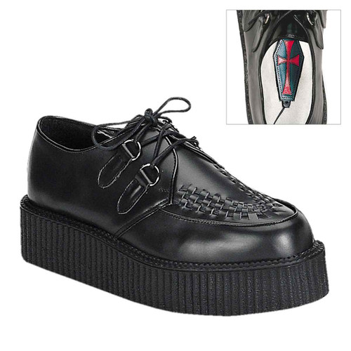 Creeper-402L Leather Creeper By Demonia