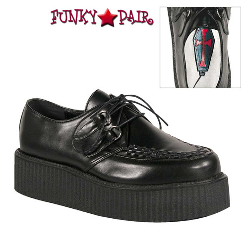 V-Creeper-502 Men Black Vegan Leather