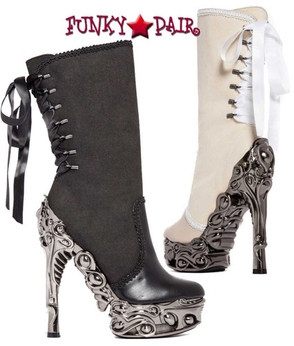 Hades Shoes | ANALIA Micro Suede Ankle boots Color available : black and White