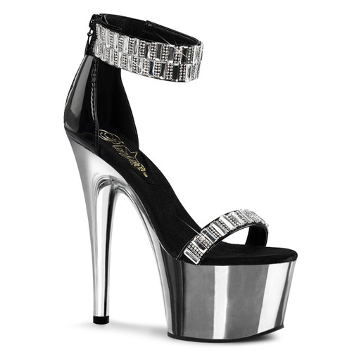 Adore-769RS, Ankle Cuff with Rhinestones Sandal | Pleaser Shoes