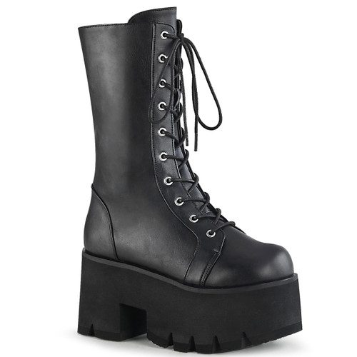 Lace-up Mid-Calf Chunky Platform Boots Demonia  ASHES-105