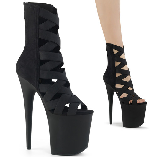 Pleaser Shoes FLAMINGO-800-24, Cage Style Open Toe Bootie