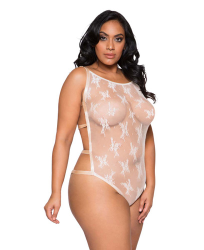 Plus Size Lingerie | LI272X, Lace Teddy with Strappy Detail