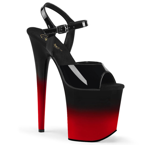 Exotic Dancer Shoes | Flamingo-809BR-H, Two Tone Ankle Strap Sandal