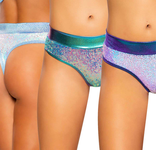 SHIMMER THONG RAVE SHORTS | Roma R-3711