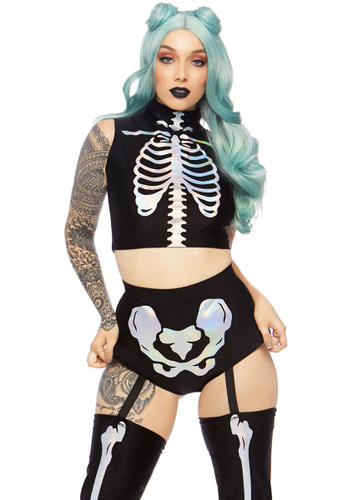 Holographic Skeleton Costume by Leg Avenue | LA-86870