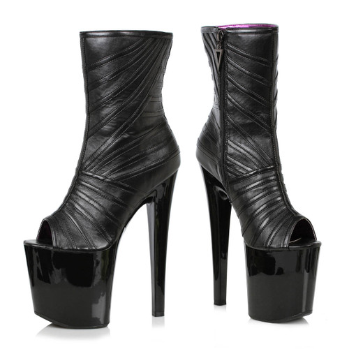 Ellie Boots | 821-Picto, Exotic Dancer Peep Toe Ankle Boots