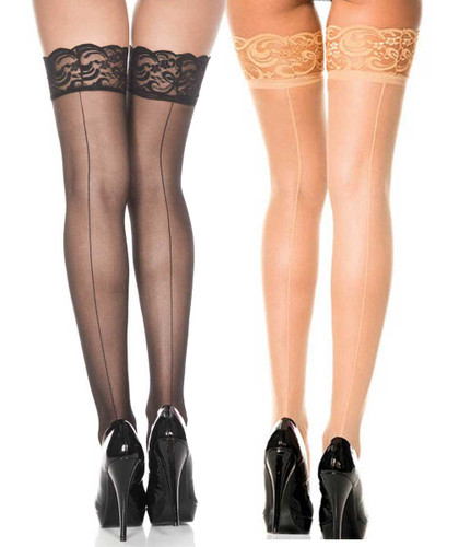 Backseam Fishnet Stockings by Music Legs | ML-4150