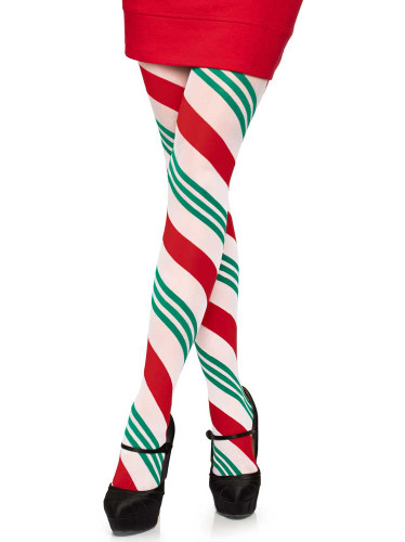 LA7955, Holiday Striped Tights by Leg Avenue