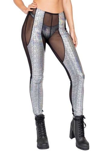 R-3856, SHEER AND SNAKESKIN PANTS by Roma Costume