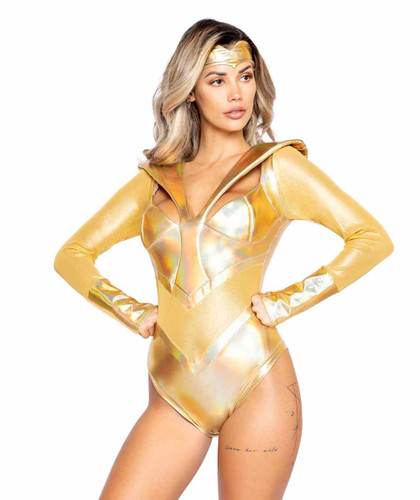 R-4991, Cosplay Golden Heroine Adult Costume by Roma