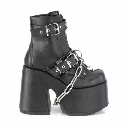 Camel-205, Side View Chunky Platform with Draped Thick Metal Chain by Demonia