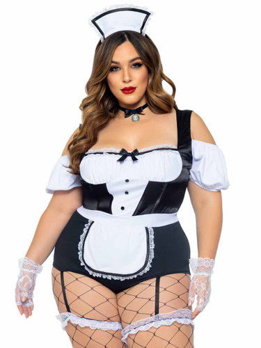 LA-87085X, Plus Size Foxy Frenchie Costume By Leg Avenue