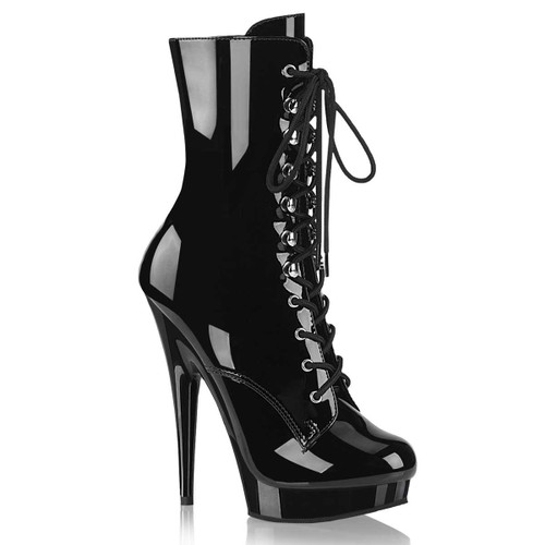 SULTRY-1020, 6" Fetish Lace Up Ankle Boot by Fabulicious