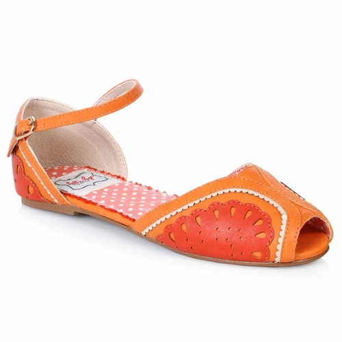 BP100-FRUITIE, Orange Flat Fruit Sandals