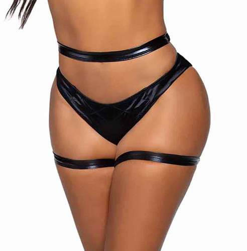 KI4035, Wet Look O-ring Harness by Leg Avenue