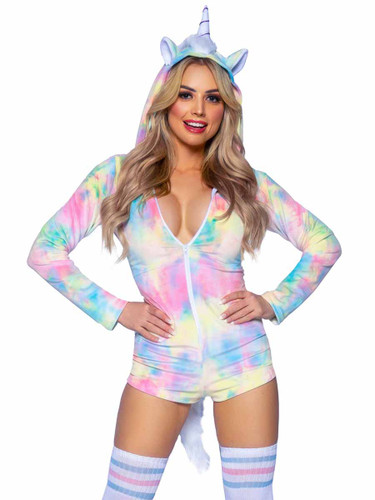 LA87101, Comfy Unicorn Romper By Leg Avenue