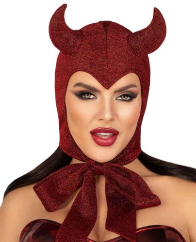 A1088, Glitter Devil Bonnet By Leg Avenue