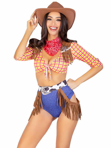 LA87159, Playful Cowboy Costume By Leg Avenue