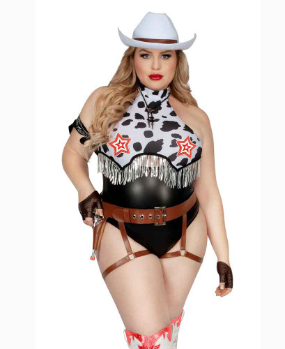 S2356X, Plus Size Bullseye Cowgirl Costume By Starline