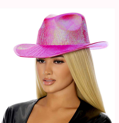 FP-992351, Fuchsia Metallic Cowboy Hat