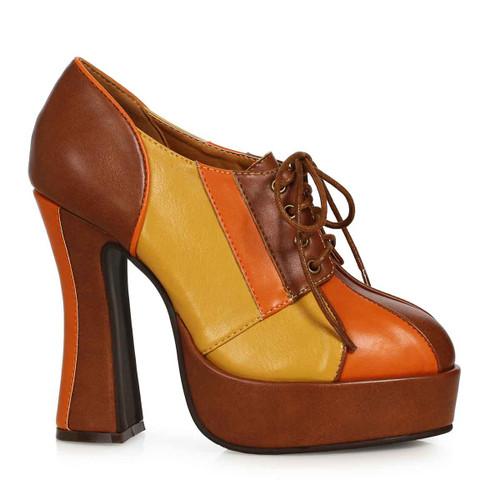 557-BRENDA, 5.5" 70's Block Platform Heel By Ellie Shoes