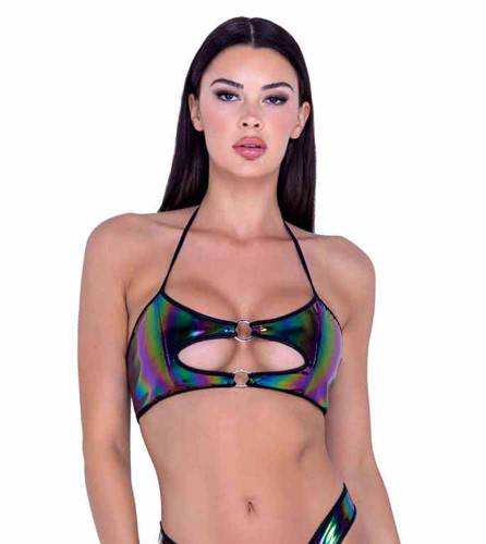 PR-6490, Rainbow Vinyl Keyhole Top By Roma