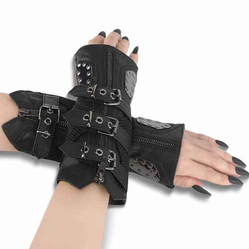 Wrist Cuff with Adjustable 3 Buckles Strap