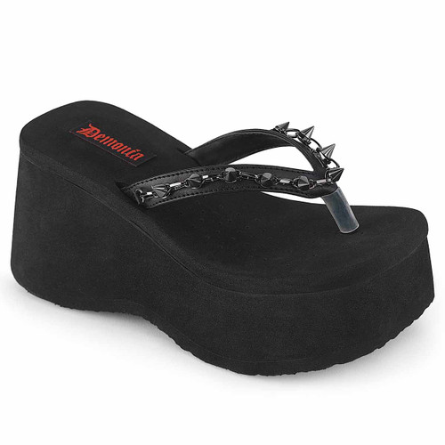 FUNN-35, Platform Thong Sandal with Spikes