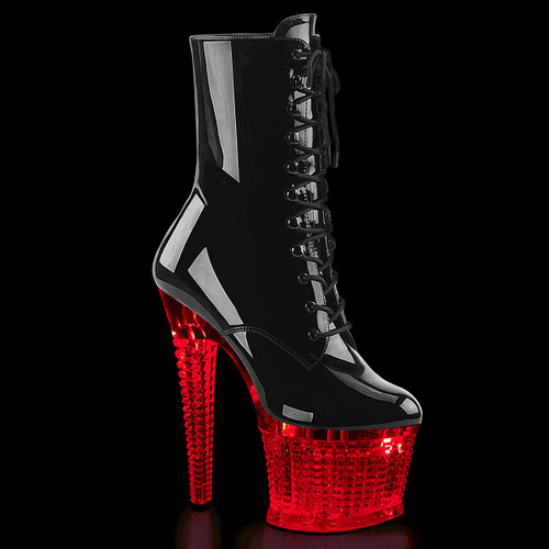 FLASHDANCE-1020SPEC, Lite-up Textured Platform Ankle Boot