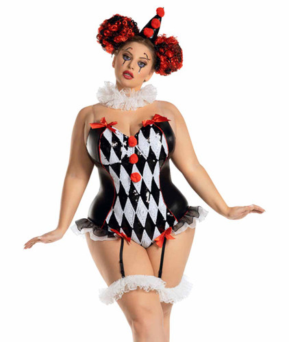 PK2154X, Dark Harlequin Plus Size Costume By Starline