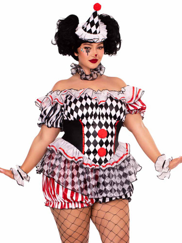 LA87237X, Plus Size Darling Harlequin Costume By Leg Avenue