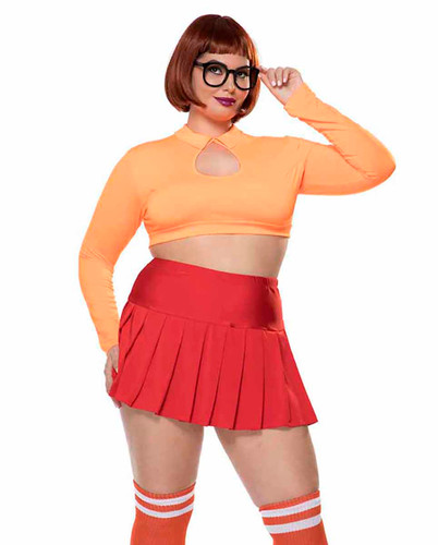 ML-71186Q, Plus Size Nerdy Detective Costume By Music Legs