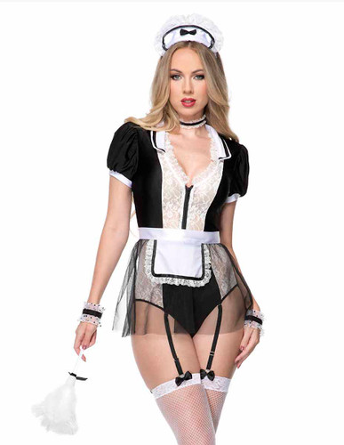 ML-71154, Naughty French Maid Costume By Music Legs