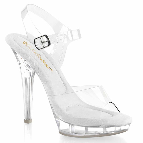 LIP-108C, 5 Inch Heel Ankle Strap Sandal By Fabulicious