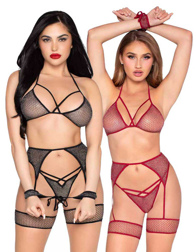 Leg Avenue LA89362, Shimmer Garter Set