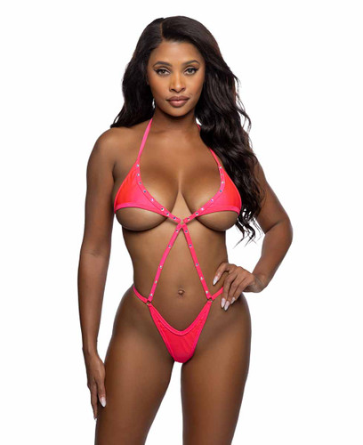 R6735, Rhinestone X Teddy Color Coral By Roma