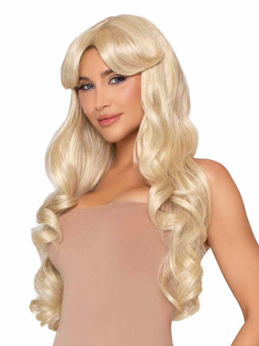 A2723, Blonde Wavy Wig By Leg Avenue