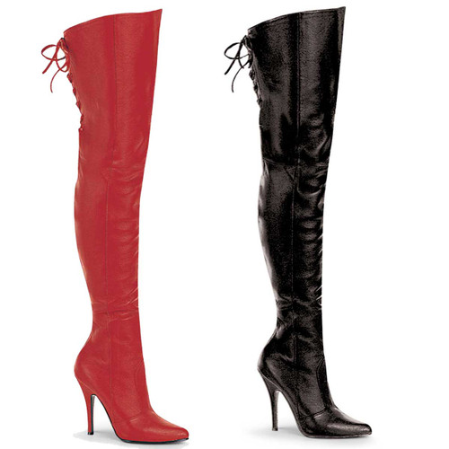 Pleaser | LEGEND-8899, 5 Inch Leather Thigh High Boots