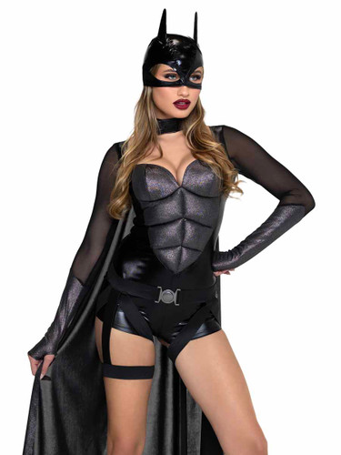 LA87370, Dark Crimefighter Costume By Leg Avenue