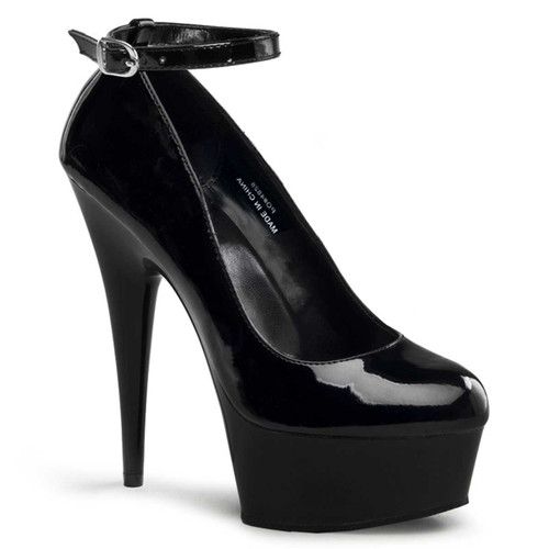 DELIGHT-686, 6 Inch Ankle Strap Platform Pump by Pleaser