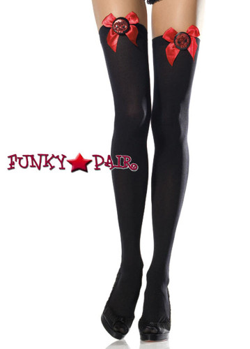 Black Stockings with sequin skull | Leg Avenue (6249)