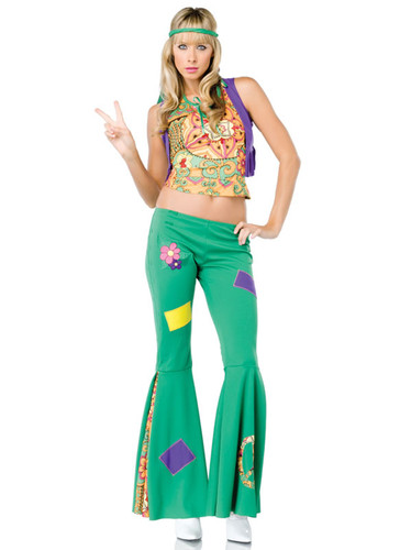 LA-83583, Peace Sign Hippie Girl Costume (CLEARANCE)