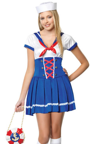 LA-J48025, Teen First Mate Sailor Girl Costume