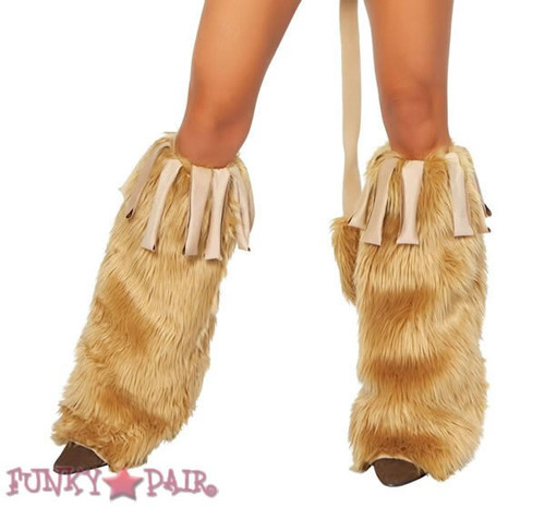 LW4263, Rave Fur Leg Warmer with Fringe