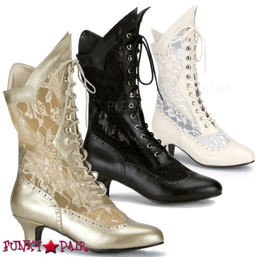 Dame-115 * 2 inch lace victorian ankle boot