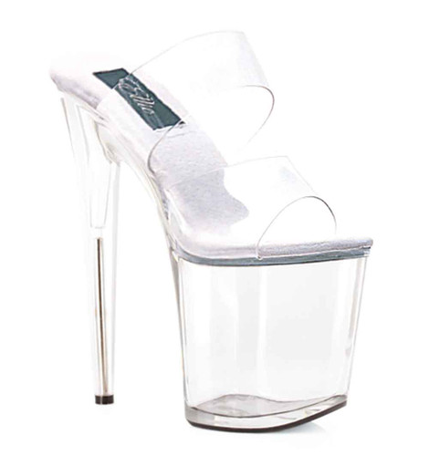 850-COCO, 8 Inch Stiletto High Heel with 3.75 Inch Platform Double Strap Made By ELLIE Shoes